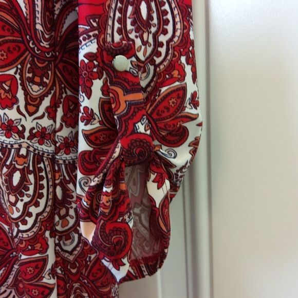 New Directions paisley print 3/4 sleeve dress - Picture 5 of 12